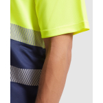 Arbeits-Poloshirt als Giveaway aus Polyester 170 g/m2 Roly Vega farbe neongelb zweite Detailansicht