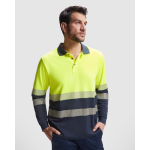 Arbeits-Poloshirt als Werbemittel, Langarm 170 g/m2 Roly Vega LS farbe neongelb erste Gebrauchsansicht