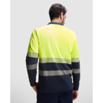 Arbeits-Poloshirt als Werbemittel, Langarm 170 g/m2 Roly Vega LS farbe neongelb vierte Gebrauchsansicht