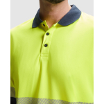 Arbeits-Poloshirt als Werbemittel, Langarm 170 g/m2 Roly Vega LS farbe neongelb erste Detailansicht