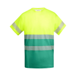 Arbeits-T-Shirt aus Baumwolle und Polyester 170 g/m2 Roly Tauri farbe grün zweite Ansicht
