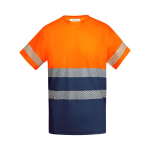 Arbeits-T-Shirt aus Baumwolle und Polyester 170 g/m2 Roly Tauri farbe orange zweite Ansicht