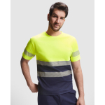 Arbeits-T-Shirt aus Baumwolle und Polyester 170 g/m2 Roly Tauri farbe marineblau erste Gebrauchsansicht