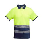 Arbeits-Poloshirt mit hoher Sichtbarkeit, Kurzarm 170 g/m2 Roly Atrio farbe marineblau zweite Ansicht