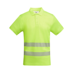 Arbeits-Poloshirt mit hoher Sichtbarkeit, Kurzarm 170 g/m2 Roly Atrio farbe neongelb zweite Ansicht