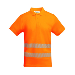 Arbeits-Poloshirt mit hoher Sichtbarkeit, Kurzarm 170 g/m2 Roly Atrio farbe neonorange zweite Ansicht