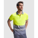 Arbeits-Poloshirt mit hoher Sichtbarkeit, Kurzarm 170 g/m2 Roly Atrio farbe neonorange erste Gebrauchsansicht