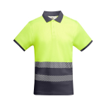 Arbeits-Poloshirt mit hoher Sichtbarkeit, Kurzarm 170 g/m2 Roly Atrio farbe aschgrau zweite Ansicht