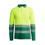 Technisches Arbeits-Poloshirt, Langarm 170 g/m2 Roly Atrio LS farbe grün zweite Ansicht