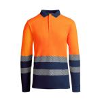 Technisches Arbeits-Poloshirt, Langarm 170 g/m2 Roly Atrio LS farbe orange zweite Ansicht