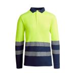 Technisches Arbeits-Poloshirt, Langarm 170 g/m2 Roly Atrio LS farbe marineblau zweite Ansicht