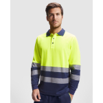 Technisches Arbeits-Poloshirt, Langarm 170 g/m2 Roly Atrio LS farbe marineblau erste Gebrauchsansicht