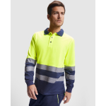 Technisches Arbeits-Poloshirt, Langarm 170 g/m2 Roly Atrio LS farbe marineblau vierte Gebrauchsansicht