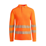 Technisches Arbeits-Poloshirt, Langarm 170 g/m2 Roly Atrio LS farbe neonorange zweite Ansicht