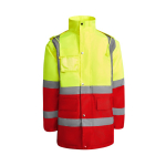 Gepolsterte Arbeitsparka als Werbegeschenk 395 g/m2 Roly Merak farbe rot zweite Ansicht