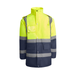 Gepolsterte Arbeitsparka als Werbegeschenk 395 g/m2 Roly Merak farbe marineblau zweite Ansicht