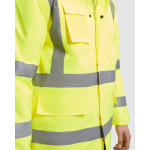 Gepolsterte Arbeitsparka als Werbegeschenk 395 g/m2 Roly Merak farbe marineblau zweite Detailansicht