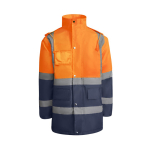 Gepolsterte Arbeitsparka als Werbegeschenk 395 g/m2 Roly Merak farbe neonorange zweite Ansicht