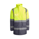 Gepolsterte Arbeitsparka als Werbegeschenk 395 g/m2 Roly Merak farbe aschgrau zweite Ansicht