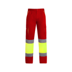 Lange Arbeits-Multitaschenhose mit Sichtbarkeit 235 g/m2 Roly Enix farbe rot zweite Ansicht