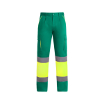 Lange Arbeits-Multitaschenhose mit Sichtbarkeit 235 g/m2 Roly Enix farbe grün zweite Ansicht