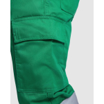 Lange Arbeits-Multitaschenhose mit Sichtbarkeit 235 g/m2 Roly Enix farbe grün erste Detailansicht