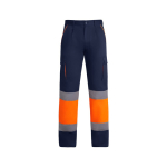 Lange Arbeits-Multitaschenhose mit Sichtbarkeit 235 g/m2 Roly Enix farbe neonorange zweite Ansicht