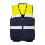 Arbeitsweste mit hoher Sichtbarkeit, Multitaschen 200 g/m2 Roly Beta farbe neongelb zweite Ansicht