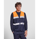 Arbeitsweste mit hoher Sichtbarkeit, Multitaschen 200 g/m2 Roly Beta farbe neonorange erste Gebrauchsansicht