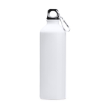 Große Aluminiumflasche mit Karabiner am Verschluss, 800 ml farbe weiß zweite Ansicht