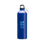 Große Aluminiumflasche mit Karabiner am Verschluss, 800 ml Hauptansicht