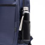 Gepolsterter Business-Rucksack aus recyceltem Nylon für 15”-Laptops farbe marineblau zweite Detailansicht