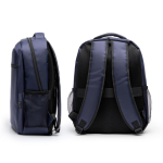 Gepolsterter Business-Rucksack aus recyceltem Nylon für 15”-Laptops farbe marineblau dritte Detailansicht