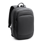 Diebstahlsichere Rucksack aus Kunstleder, ideal für 14”-Laptops farbe schwarz erste Gebrauchsansicht