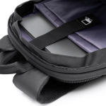 Diebstahlsichere Rucksack aus Kunstleder, ideal für 14”-Laptops farbe schwarz erste Detailansicht