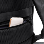 Diebstahlsichere Rucksack aus Kunstleder, ideal für 14”-Laptops farbe schwarz zweite Detailansicht