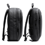 Diebstahlsichere Rucksack aus Kunstleder, ideal für 14”-Laptops farbe schwarz fünfte Detailansicht