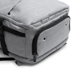 RPET-Rucksack mit USB-Anschluss und Laptopfach für 17,3” farbe hellgrau erste Detailansicht