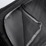 Erweiterbarer Reiserucksack aus PU-Leder mit Laptopfach für 17” farbe schwarz dritte Detailansicht