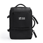 Erweiterbarer Reiserucksack aus PU-Leder mit Laptopfach für 17” Hauptansicht