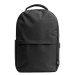 Rucksack aus 600D recyceltem Polyester mit Hauptfach für Laptops farbe schwarz zweite Ansicht