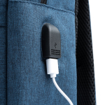 Rucksack aus 600D recyceltem Polyester mit Hauptfach für Laptops farbe köngisblau erste Detailansicht