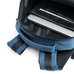 Rucksack aus 600D recyceltem Polyester mit Hauptfach für Laptops farbe köngisblau zweite Detailansicht