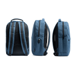 Rucksack aus 600D recyceltem Polyester mit Hauptfach für Laptops farbe köngisblau vierte Detailansicht
