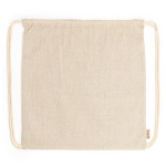 Umweltfreundlicher Kordelzugrucksack im melierten Finish, 120 g/m² farbe natürliche farbe zweite Ansicht