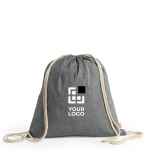 Umweltfreundlicher Kordelzugrucksack im melierten Finish, 120 g/m² Hauptansicht