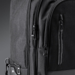 Trolley-Rucksack aus 300D-Polyester für 17”-Laptops farbe schwarz vierte Detailansicht