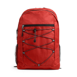 Sportlicher Rucksack aus 600D Polyester mit Frontreißverschluss farbe rot zweite Ansicht