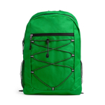 Sportlicher Rucksack aus 600D Polyester mit Frontreißverschluss farbe grün zweite Ansicht