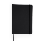 Notizblock mit Hardcover aus Kunstleder und Lesezeichen, A5 farbe schwarz zweite Ansicht